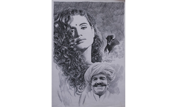 Zulfiqar Azeen’s artwork for Rs20,000