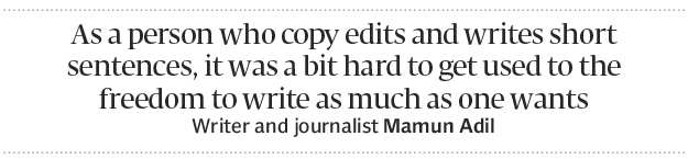 Writer and journalist Mamun Adil